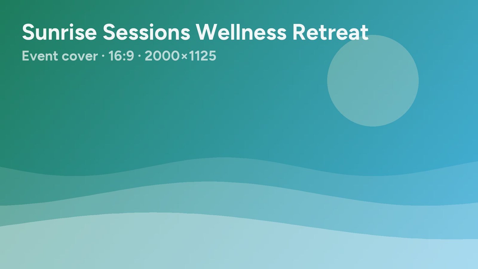 Placeholder cover image for Sunrise Sessions Wellness Retreat