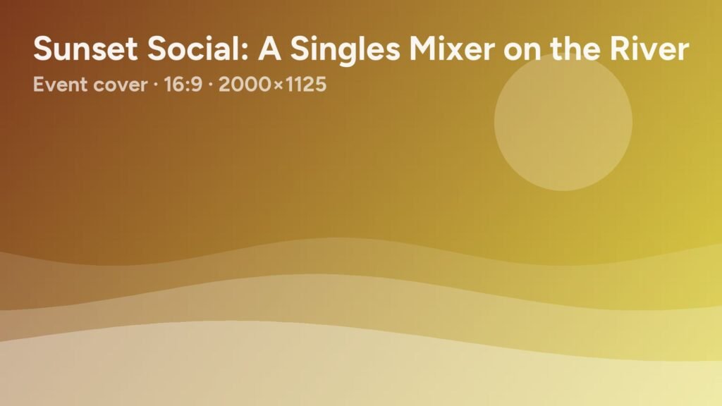 Placeholder cover image for Sunset Social: A Singles Mixer on the River