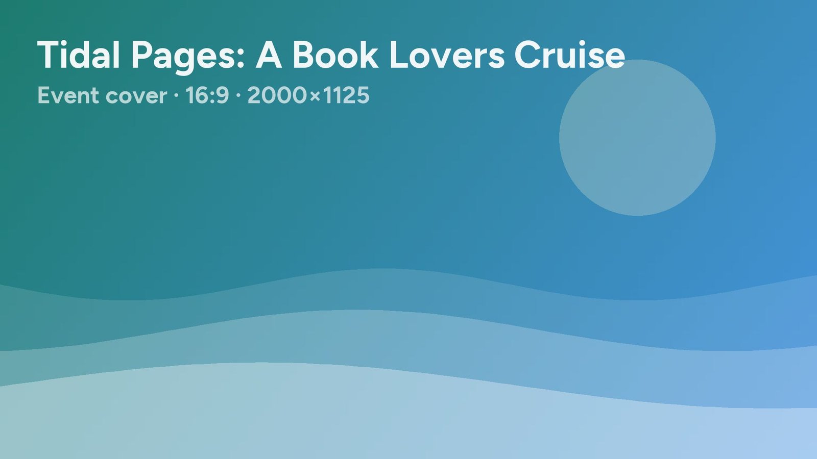 Placeholder cover image for Tidal Pages: A Book Lovers Cruise