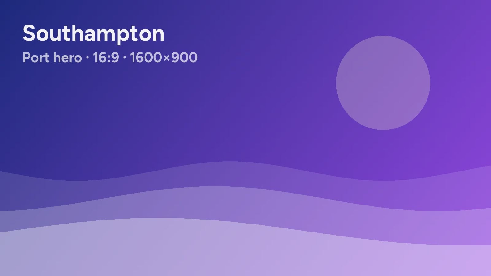 Placeholder image for the port of Southampton